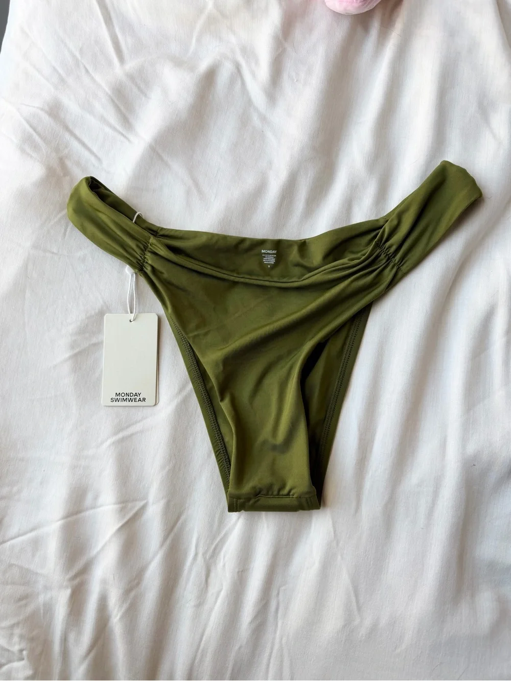 Monday Swimwear Olive High-Cut Bikini Bottom